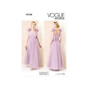 Vogue modello taglio V2108 - abito - abito da sera lungo fantasia - Foto 1 di 5