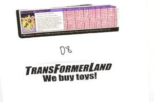 Cutthroat Tech Specs 1987 Vintage Hasbro G1 Transformers - Picture 1 of 1