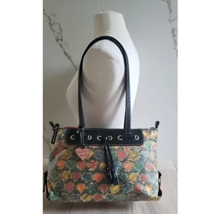 VTG Dooney Bourke Purse Crayon Heart Bag Rainbow Zipper Y2K Iconic Lindsay Lohan - Picture 1 of 16