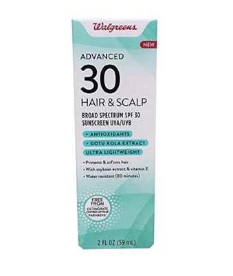 WALGREENS HAIR & SCALP ADVANCED 30 SPF 30 SUNSCREEN 2 FL OZ OLD - Image 1 of 3