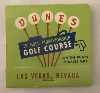 DUNES Match Book Hotel Campo de Golf Verde Esmeralda Las Vegas SIN USAR Foto 1 de 4