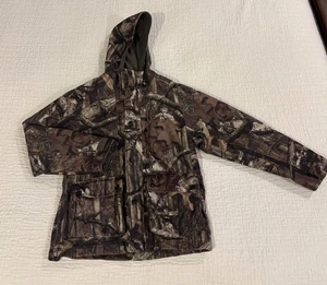 Game Winner Hunting Jacket Youth Medium Camo Hooded Full Zip Break Up Infinity - Picture 1 of 10