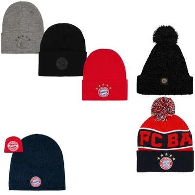 FC Bayern München Kindermütze Wendemütze Bommelmütze Beanie Mütze Strickmütze - Bild 1 von 4