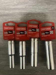 NEW CRAFTSMAN 11, 12,16,&17mm  SERIES METRIC DEEP SOCKET 1/2” DRIVE  12 Point - Bild 1 von 7