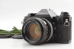 Near MINT Canon AE-1 Program Black SLR Film Camera FD 50mm f1.4 S.S.C From JAPAN - Picture 1 of 14