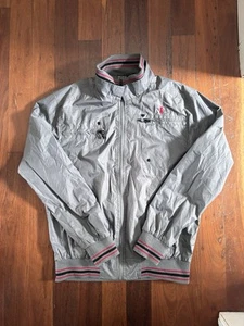 Vintage Y2K Polo Ralph Lauren Jacket Size M Grey Mock Neck Nylon Windbreaker - Picture 1 of 6