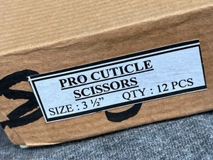 (12) Pro Cuticle Scissors 3 1/2" NIB - Picture 1 of 3