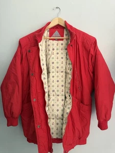 Abrigo Pacer Down Vintage Rojo con Forro Náutico Para Mujer Talla L Bolsillos Cremallera Completa - Imagen 1 de 15