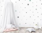 Pack of 150 Star Stickers for Nursery, Baby Room Wall Decals, Playroom Wall