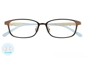 Zoff × Sanrio Cinnamoroll Glasses Eyeglass Frame Brown ZY242037-44F1 Cloth Case - Picture 1 of 6