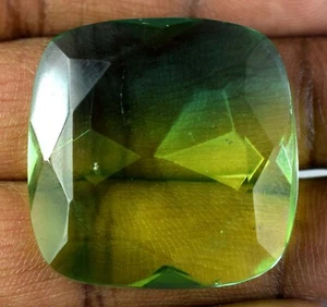 86.50 Carat Bi-Color Tourmaline Cushion Gemstone Certified C8314 Free Shipping - Bild 1 von 10