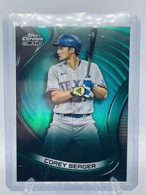 2022 Topps Chrome Black - Green Atomic Refractor #1 Corey Seager /99 - Image 1 of 4