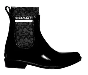 Neu Coach Rivington Cut-Out Strickfutter Regenstiefel Größe 5 Einzelhandel 110 $+ - Bild 1 von 6