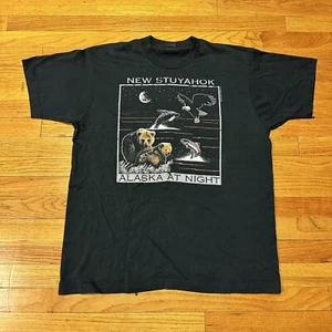VTG 90s Single Stitch New Stuyahok, Alaska Wilderness Shirt Size XLarge - Picture 1 of 5