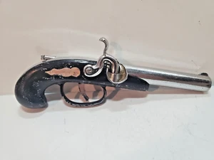 Flintlock Gun Dueling Pistol Table Cigarette Lighter Tobacciana Vintage 6281/28 - Picture 1 of 12