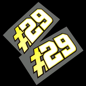 ANDREA IANONNE `29` motorcycle decals custom graphics x 2 REFLECTIVE SMALL - Picture 1 of 1