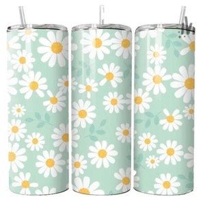 Daisy Daisies Flower Flowers Spring 20 Oz Tumbler Travel Mug Insulated - Picture 1 of 3