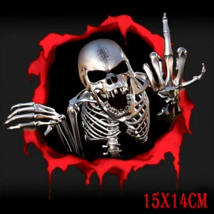 2 pegatinas esqueleto calavera portón trasero para automóvil emblema de motocicleta calcomanía accesorios - Imagen 1 de 12