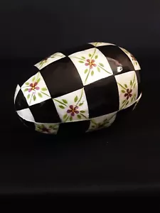 New MacKenzie Childs Courtly Easter Egg Jewelry Trinket Box - Picture 1 of 9