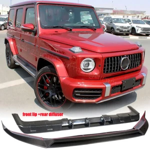 Difusor trasero de parachoques delantero de carbono real para Benz Clase W464 G63 19UP BODYKIT - Imagen 1 de 20