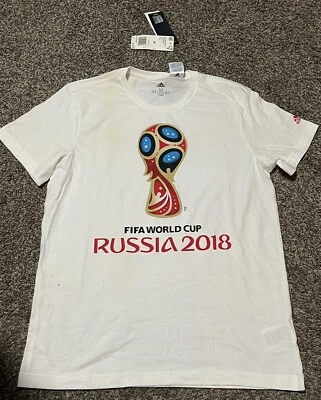 Camiseta de fútbol de la Copa Mundial de la FIFA Rusia 2018 Adidas nueva con etiquetas edición blanca Foto 1 de 3