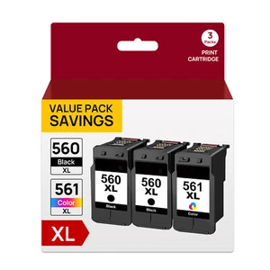 XL Patronen für Canon Tinte PG 560 PG 560XL CL 561 Patrone Pixma TS 7450 7451 53 - Bild 1 von 9