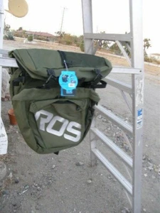 Mountain Bike Cycling Saddle Bags ROSWHEEL 35L Green Pannier BUG OUT BAG Camping - Picture 1 of 8