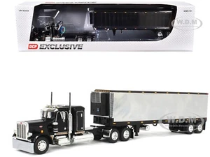 PETERBILT 359 W/SLEEPER & REEFER TRAILER BLACK 1/64 BY DCP/FIRST GEAR 60-2043 - Picture 1 of 6