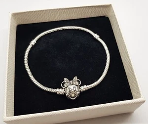 EDLES ARMBAND 925 SILBER Charm Murano Sicherheitskette Anhänger Pandora ZIRKONIA - Bild 1 von 3