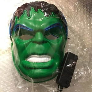 Mighty Hulk Halloween Mask - Light-Up UV Remote Control Child Size NEW - Picture 1 of 2