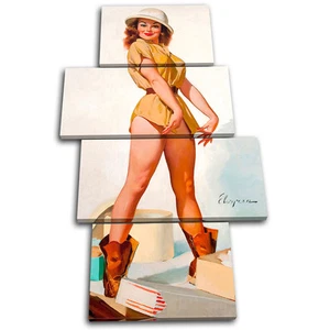 Vintage Girl Retro Pin-ups MULTI TELA parete arte foto stampa - Foto 1 di 1