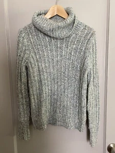 Banana Republic Damen Grobstrick Wolle Italienisches Garn Blau Rollkragen Pullover S - Bild 1 von 2