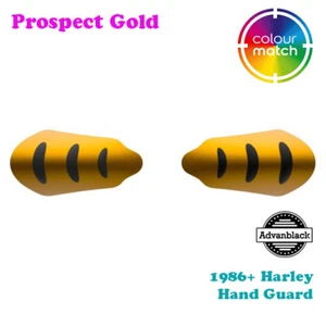 Prospect Gold Hand Guard For Harley Touring Softails Road Street 1996+ - Picture 1 of 6