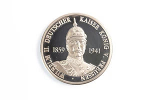 Kaiser Wilhelm II.  König von Preußen, Medaille versilbert, Sammlerstück (-st) - Bild 1 von 2