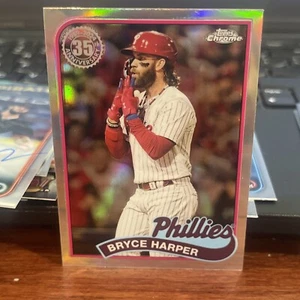 2024 Topps Chrome - 1989 Topps Baseball #89CB-10 Bryce Harper - Picture 1 of 2