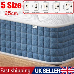 LUXURY ORTHOPAEDIC POCKET SPRUNG MATTRESS 3FT 4FT 4FT6 DOUBLE 5FT 6FT KING SIZE - Picture 1 of 14