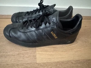 adidas Gazelle Shoes - Black / Black / Gold US M9.5 / W10.5 - Picture 1 of 7