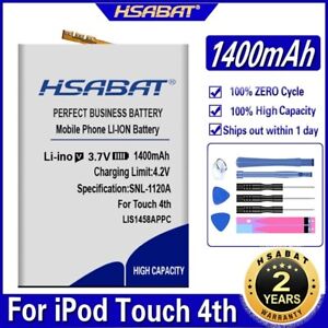 HSABAT LIS1458APPC 1400mAh Battery for iPod Touch 4th Generation 4 4g touch 4