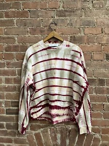 Felpa donna Proenza Schouler White Label, taglia large, tie dye 100% cotone - Foto 1 di 8