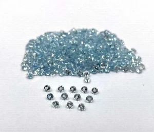 Natural Aquamarine Round Cut Loose Gemstone Lot 100 Pcs 2.25 MM - Picture 1 of 4