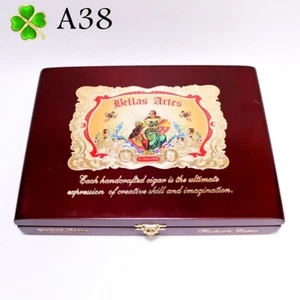 Bellas Artes Robusto Scatola portasigari in legno extra vuota 9" x 6,5" x 1,75" A38 - Foto 1 di 8