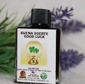 Good Luck Oil (1) 4DRMs, Good Luck, Reverse Bad Luck, Santeria, Hoodoo,  - Picture 1 of 7