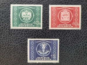 Austria #565-67 MH, 1949 "UPU Anniversary," Scott Value $ 16.00 + BONUS Stamps - Picture 1 of 6