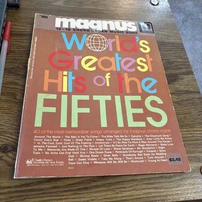 Libro de música de órgano Magnus Chord Los mejores éxitos del mundo de los años cincuenta Foto 1 de 4