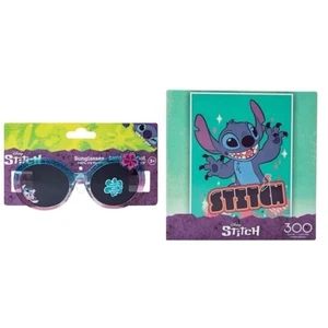 New 2pc Disney Stitch 300-Piece Jigsaw Puzzle & Sunglasses - Picture 1 of 7