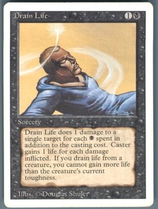 Magic the Gathering MTG Revised Edition Drain Life #106 Buy 2 Get 1 - Picture 1 of 2