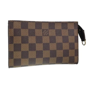 Louis Vuitton Damier Marais Pouch Leather Suede Brown Pouch 3054 - Picture 1 of 24