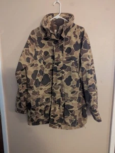 VTG 80's Fieldline Camo Men's GoreTex Parka Hunting Jacket Sz L Large - Picture 1 of 3