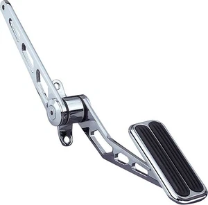 Lokar Chrome Steel Throttle Assembly with Standard 1-1/2" x 4" Pedal Pad and - Picture 1 of 2