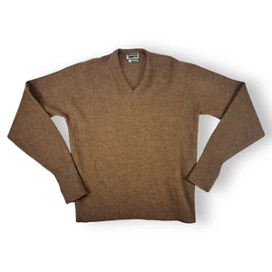 Vintage Towncraft Penny's Lambswool Sweater Size L Brown - Picture 1 of 8